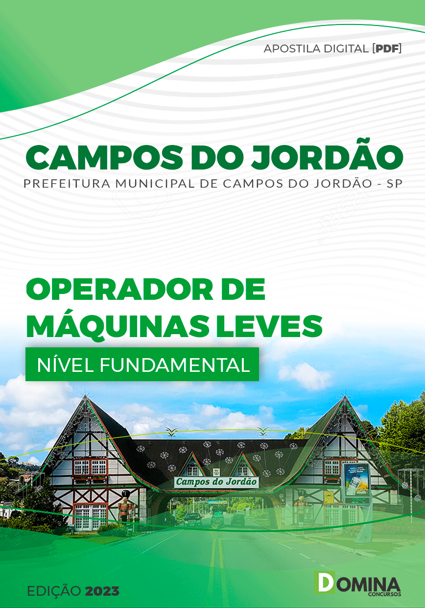 Apostila Pref Campos do Jordão SP 2023 Operador Maquinas Leves