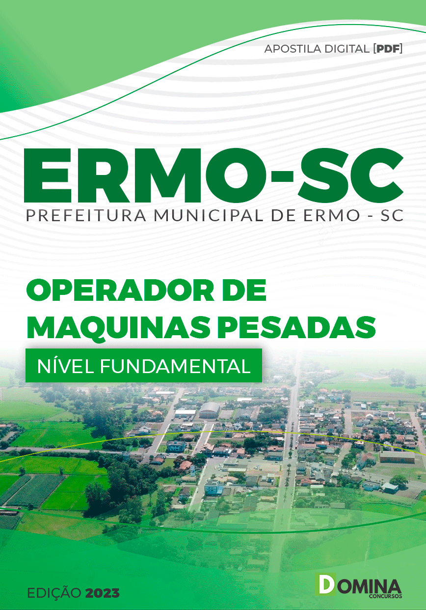 Apostila Concurso Prefeitura Ermo SC 2023 Operador Maquinas Pesadas