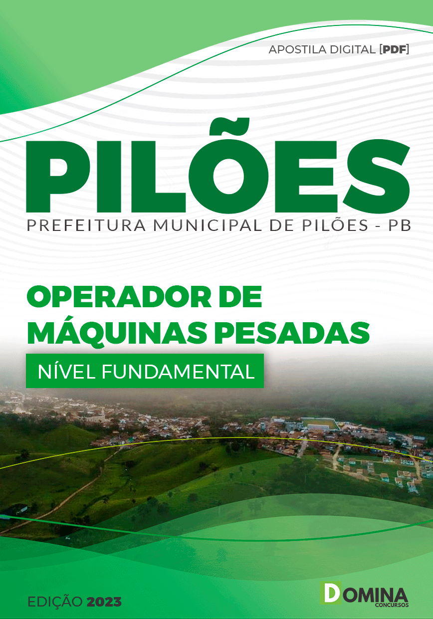 Apostila Concurso Pref Pilões PB 2023 Operador Máquinas
