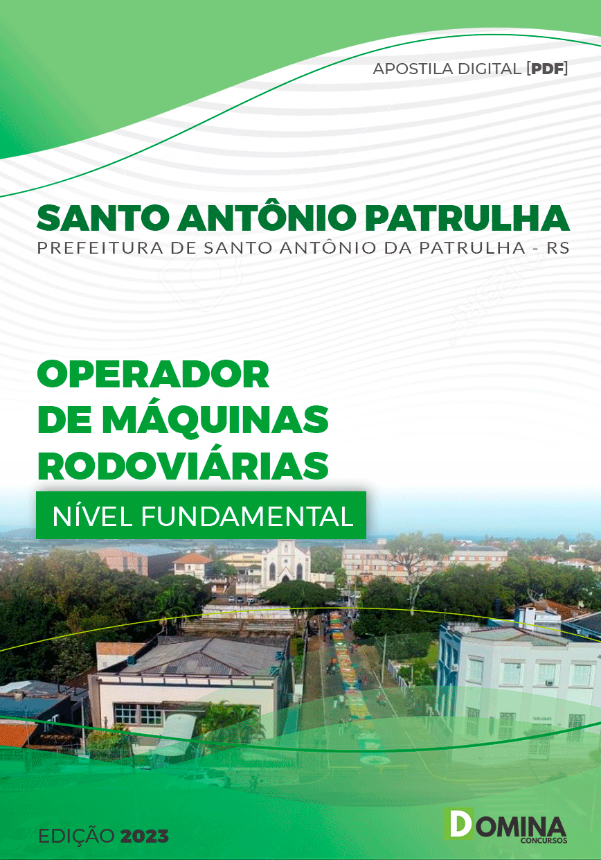 Apostila Pref Santo Antônio da Patrulha RS 2023 Operador Máquinas Rodoviárias