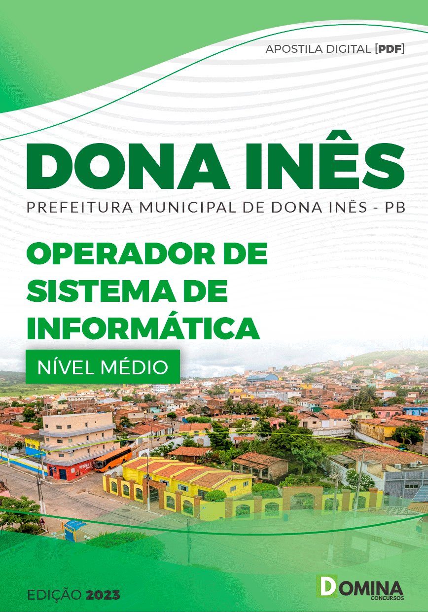Apostila Pref Dona Inês PB 2023 Operador Sistema Informática