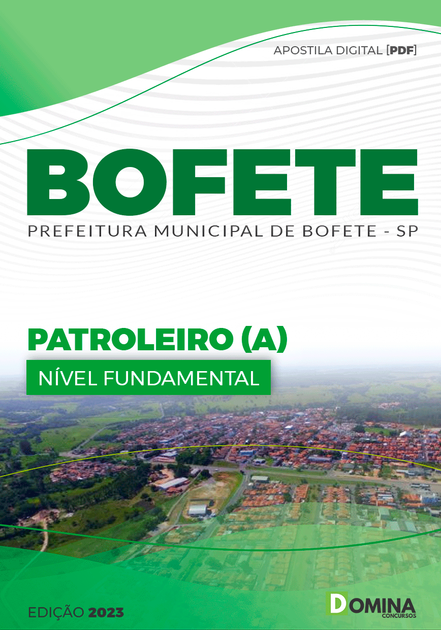 Apostila Concurso Pref Bofete SP 2023 Patroleiro