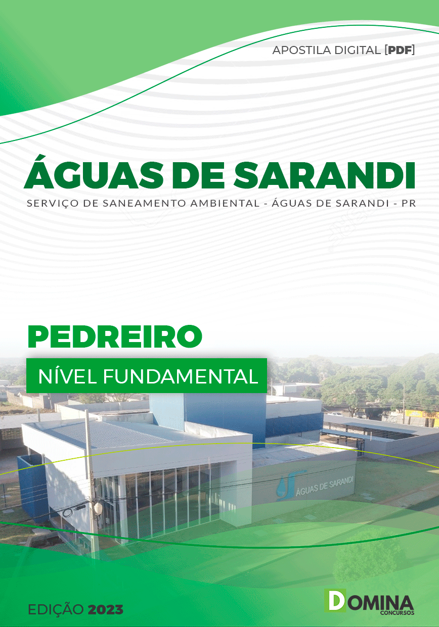 Apostila Digital ÁGUAS DE SARANDI PR 2023 Pedreiro