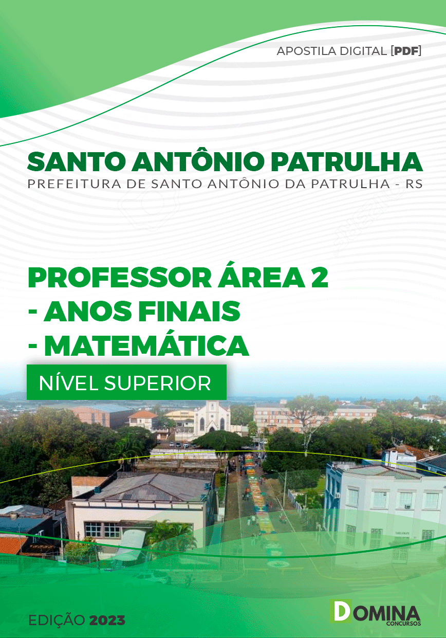 Pref Santo Antônio da Patrulha RS 2023 Professor Área 2 Matemática