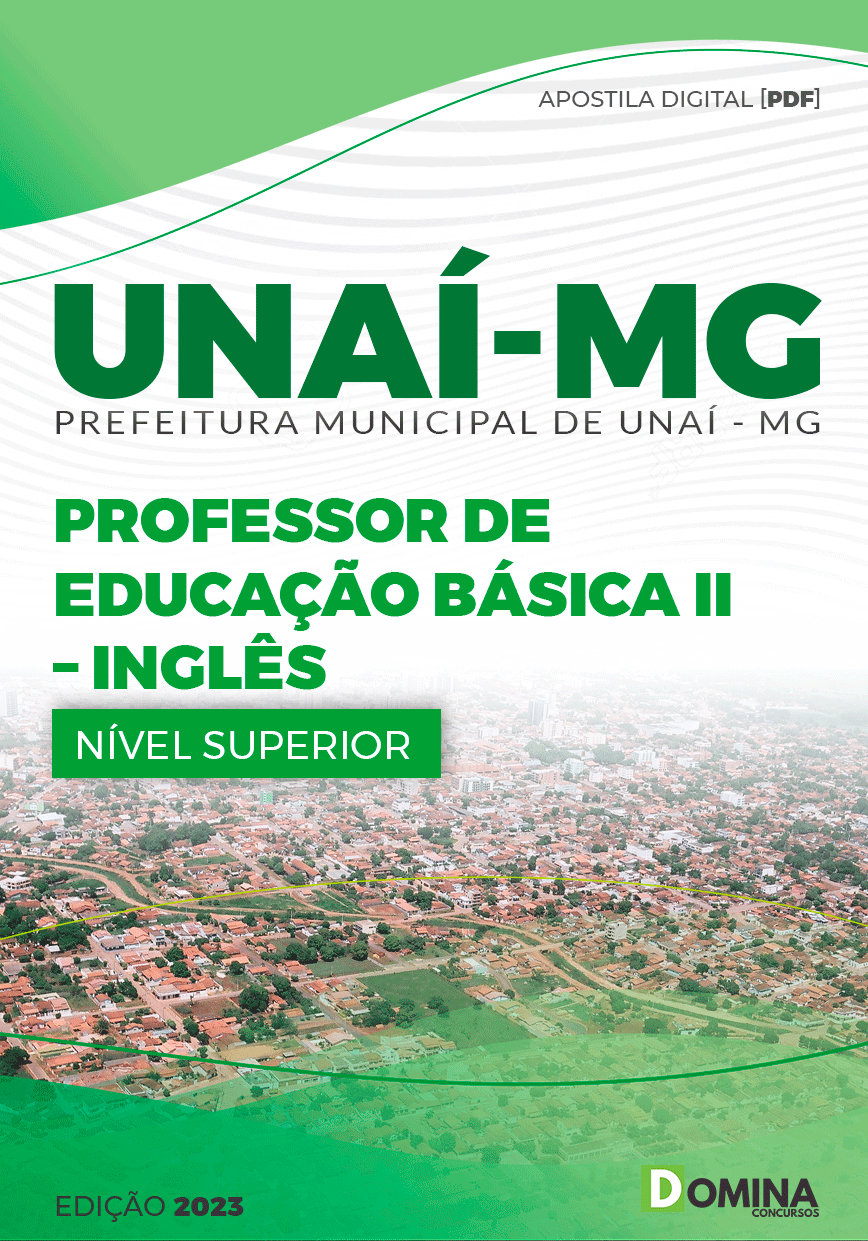 Apostila Concurso Pref Unaí MG 2023 Professor Educação Básica II Inglês