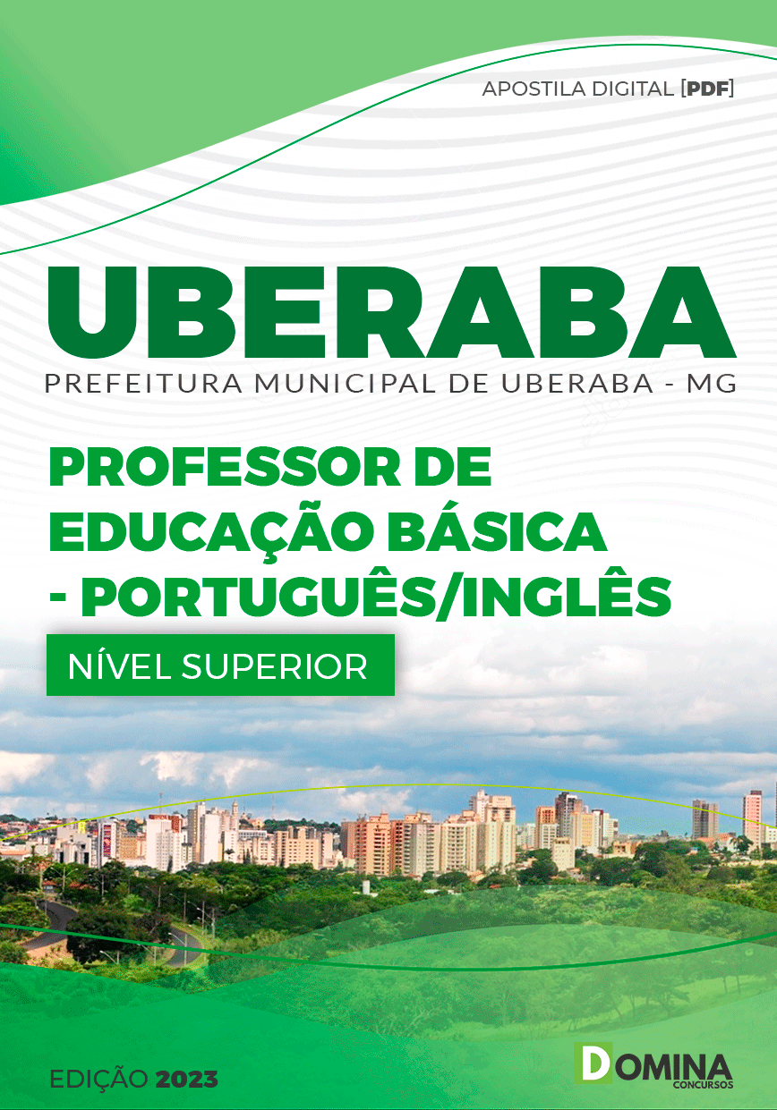 Apostila Pref Uberaba MG 2023 Professor Ed Básica Português Inglês