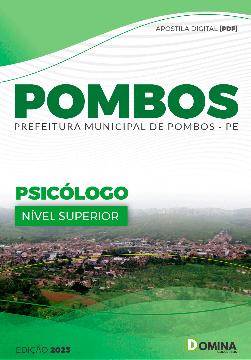 Apostila Pref Pombos PE 2023 Psicólogo Secretária Educação