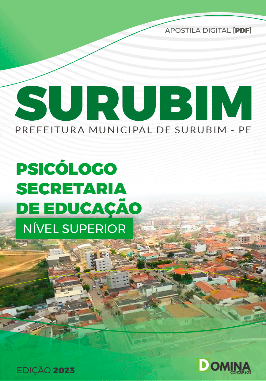 Apostila Pref Surubim PE 2023 Psicólogo Secretaria Educação