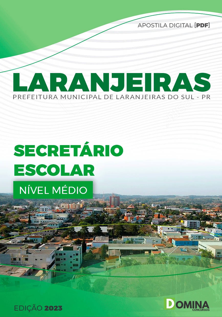 Apostila Pref Laranjeiras do Sul PR 2023 Secretário Escolar