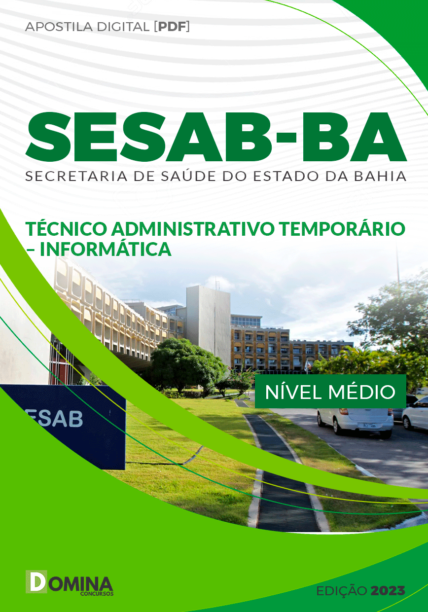Apostila SESAB BA 2023 Técnico Administrativo Temporário Informática