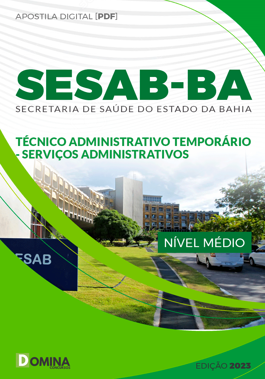 SESAB BA 2023 Técnico Administrativo Temporário Serviços Administrativos