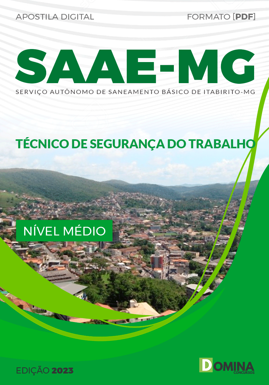 Apostila SAAE Itabirito MG 2023 Técnico Segurança Trabalho