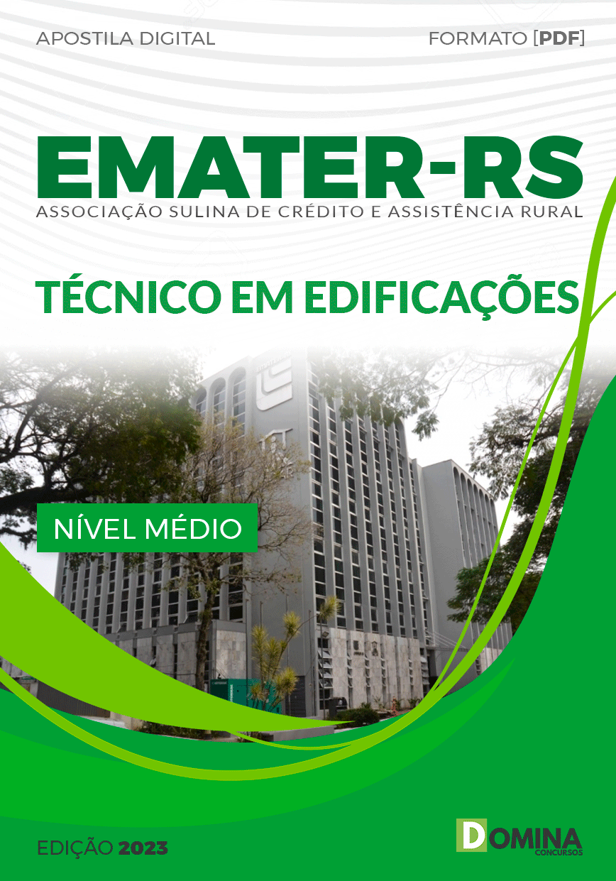 Apostila Processo Seletivo Emater RS 2023 Técnico em Edificações