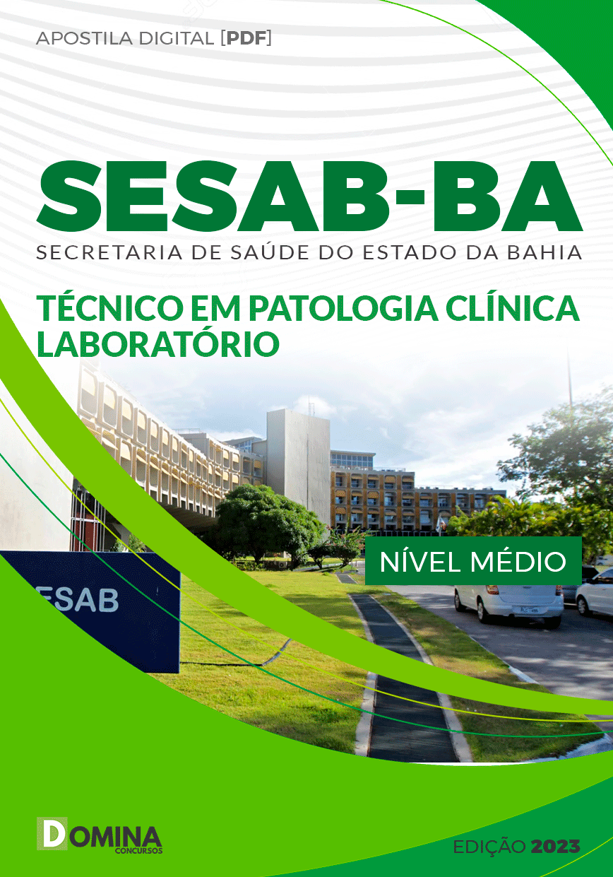 Apostila SESAB BA 2023 Técnico Patologia Clínica Laboratório