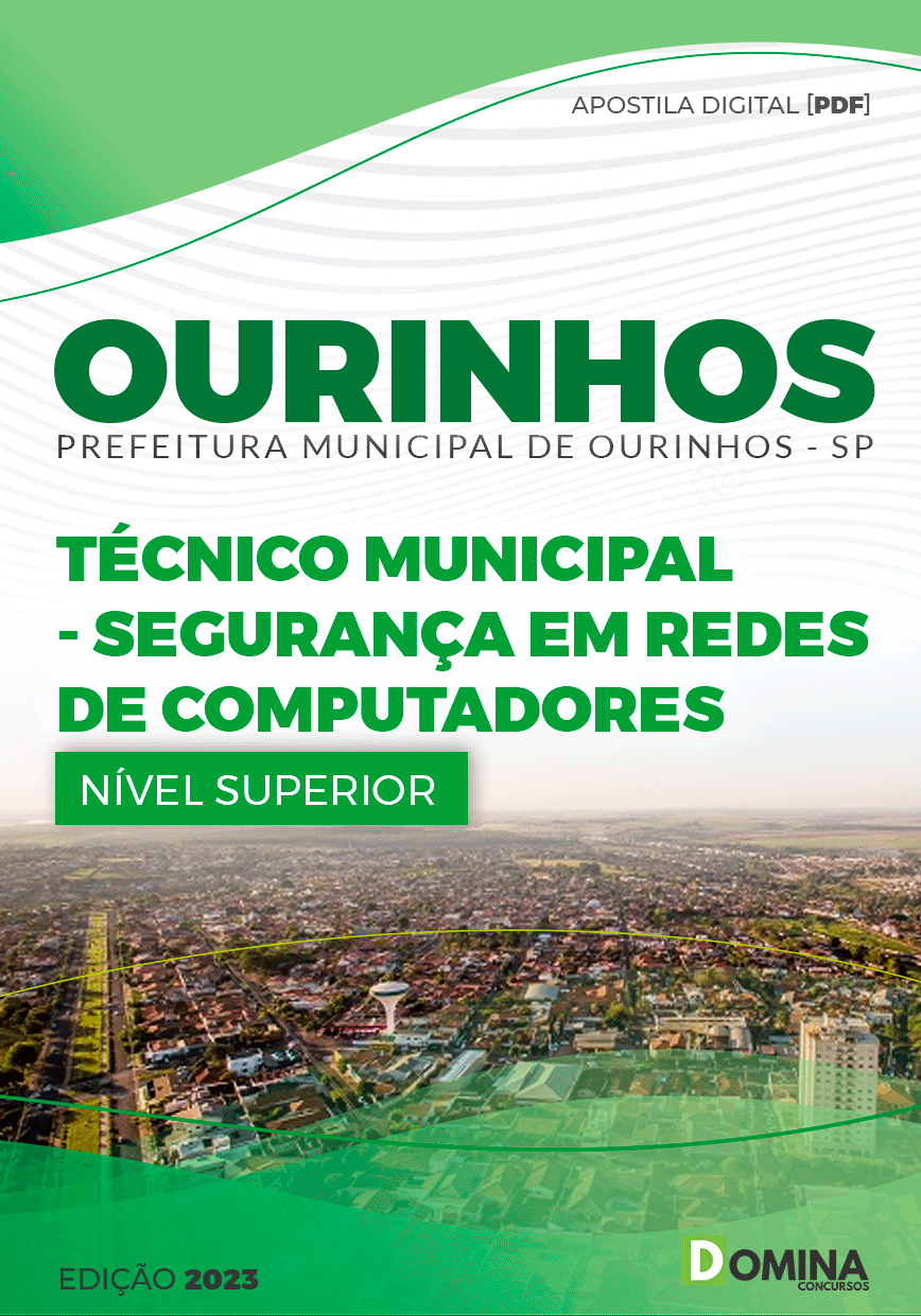 Apostila Pref Ourinhos SP 2023 Técnico Informática Segurança Redes Computadores