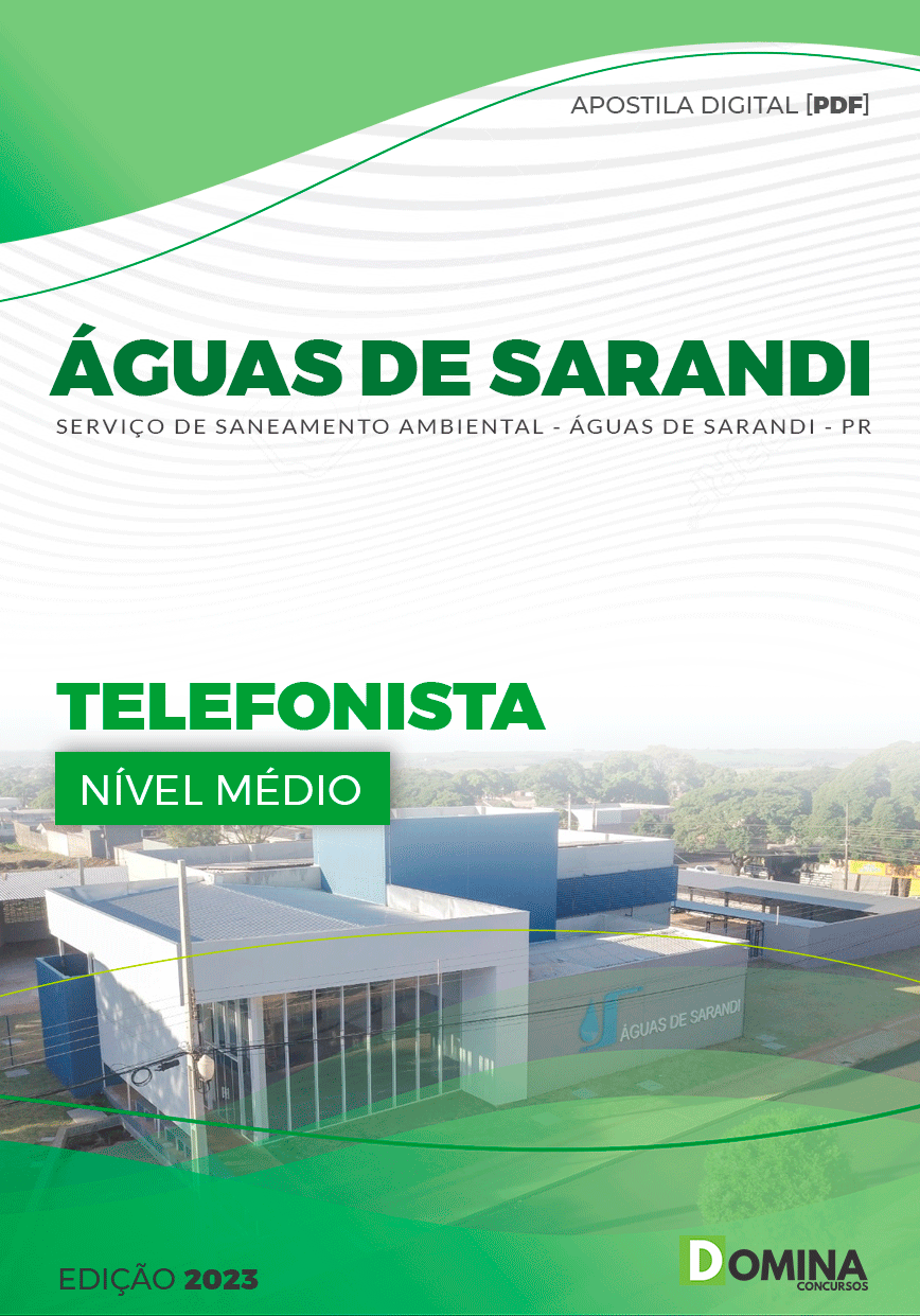 Apostila ÁGUAS DE SARANDI PR 2023 Telefonista