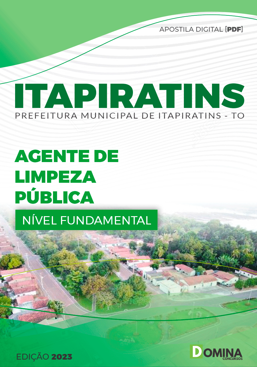 Apostila Pref Itapiratins TO 2023 Agente de Limpeza Pública
