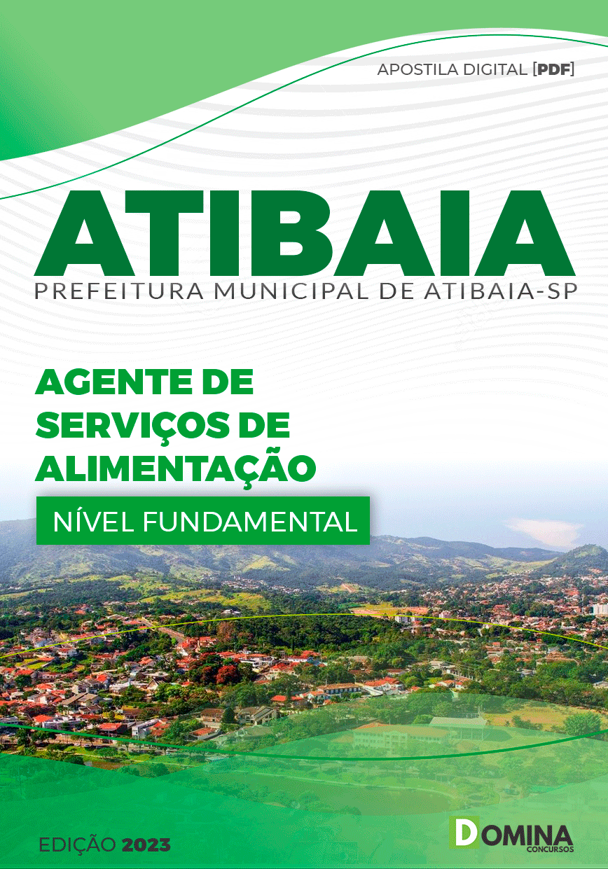 Apostila Pref Atibaia SP 2023 Agente Serviços Alimentação