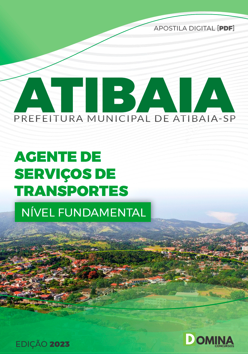 Apostila Pref Atibaia SP 2023 Agente Serviços Transportes