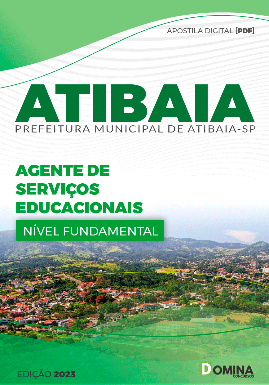 Apostila Pref Atibaia SP 2023 Agente Serviços Educacionais