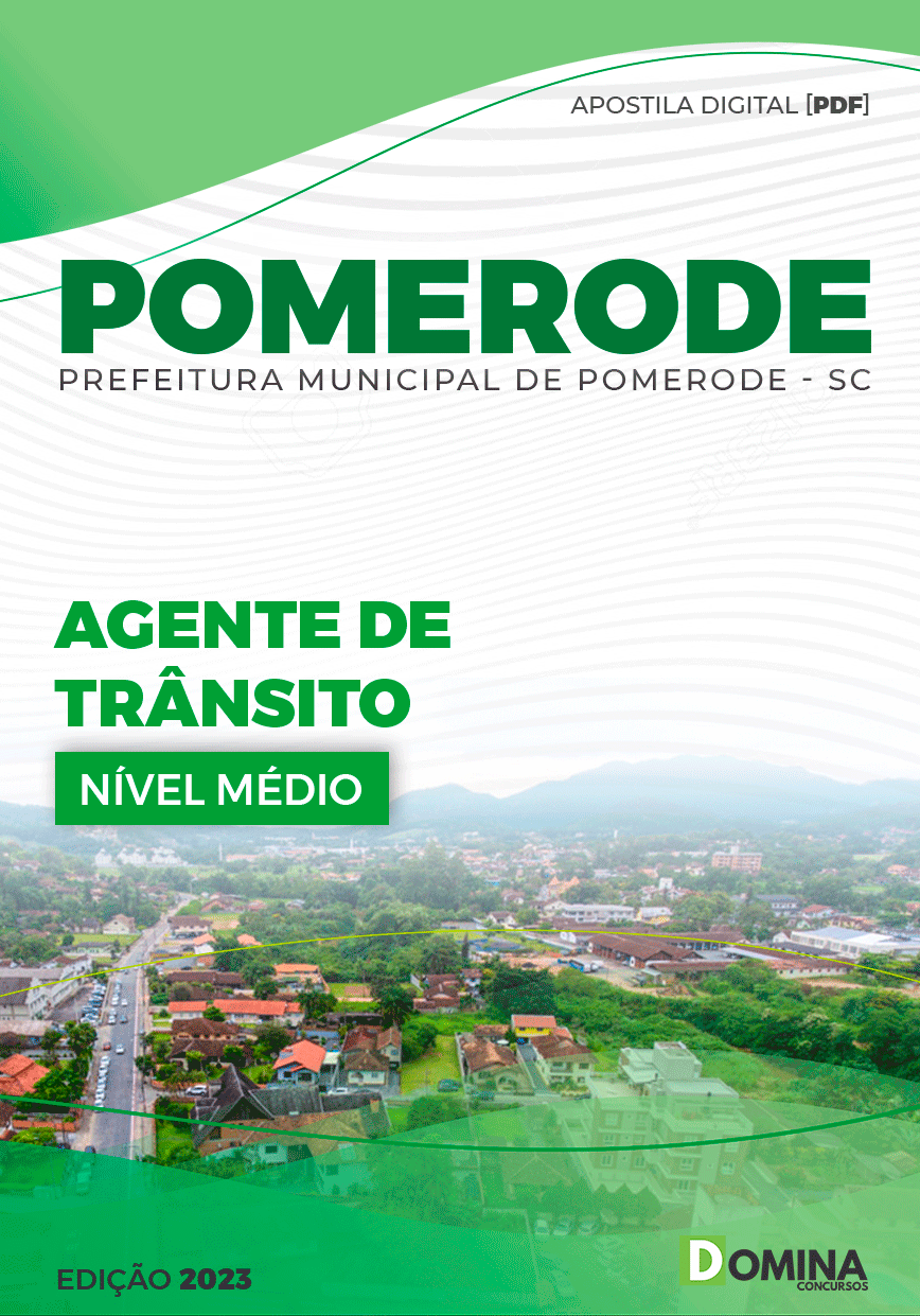 Apostila Pref Pomerode SC 2023 Agente de Trânsito