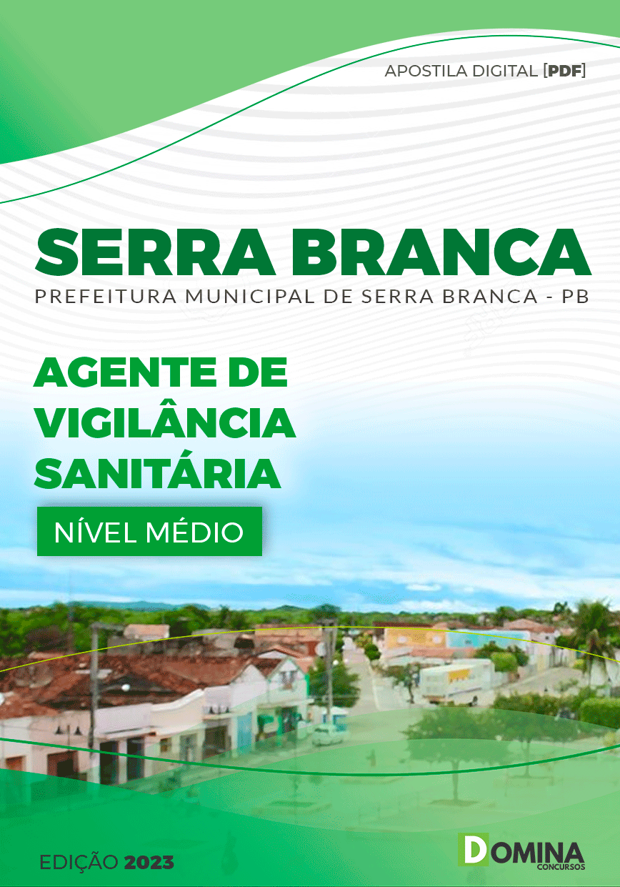 Apostila Pref Serra Branca PB 2023 Agente Vigilância Sanitária
