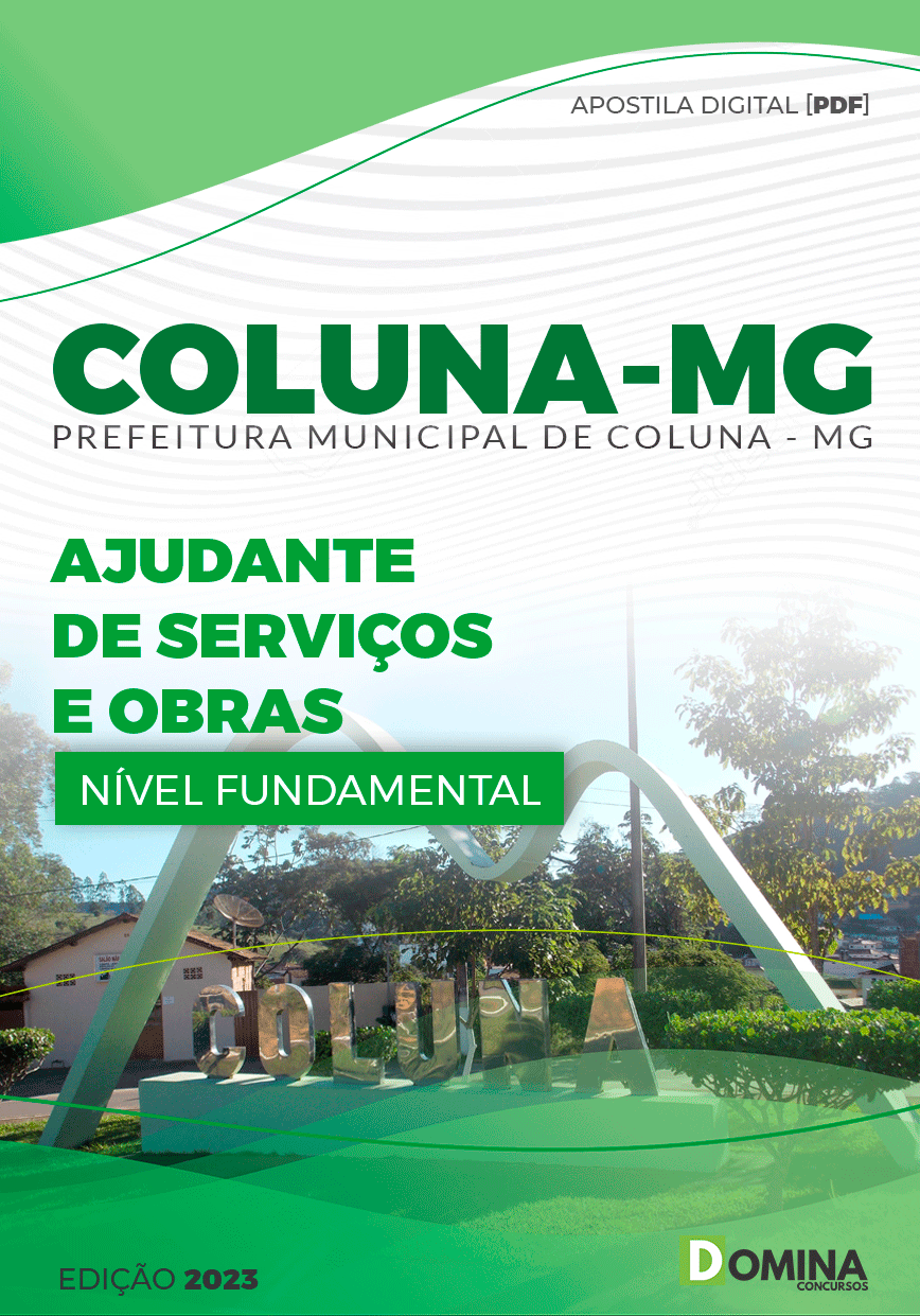 Apostila Concurso Pref Coluna MG 2023 Ajudante Serviços Obras