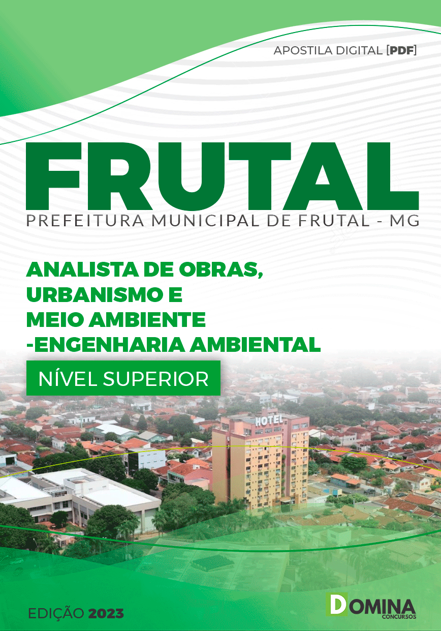 Apostila Pref Frutal MG 2023 Analista Obras Engenharia Ambiental
