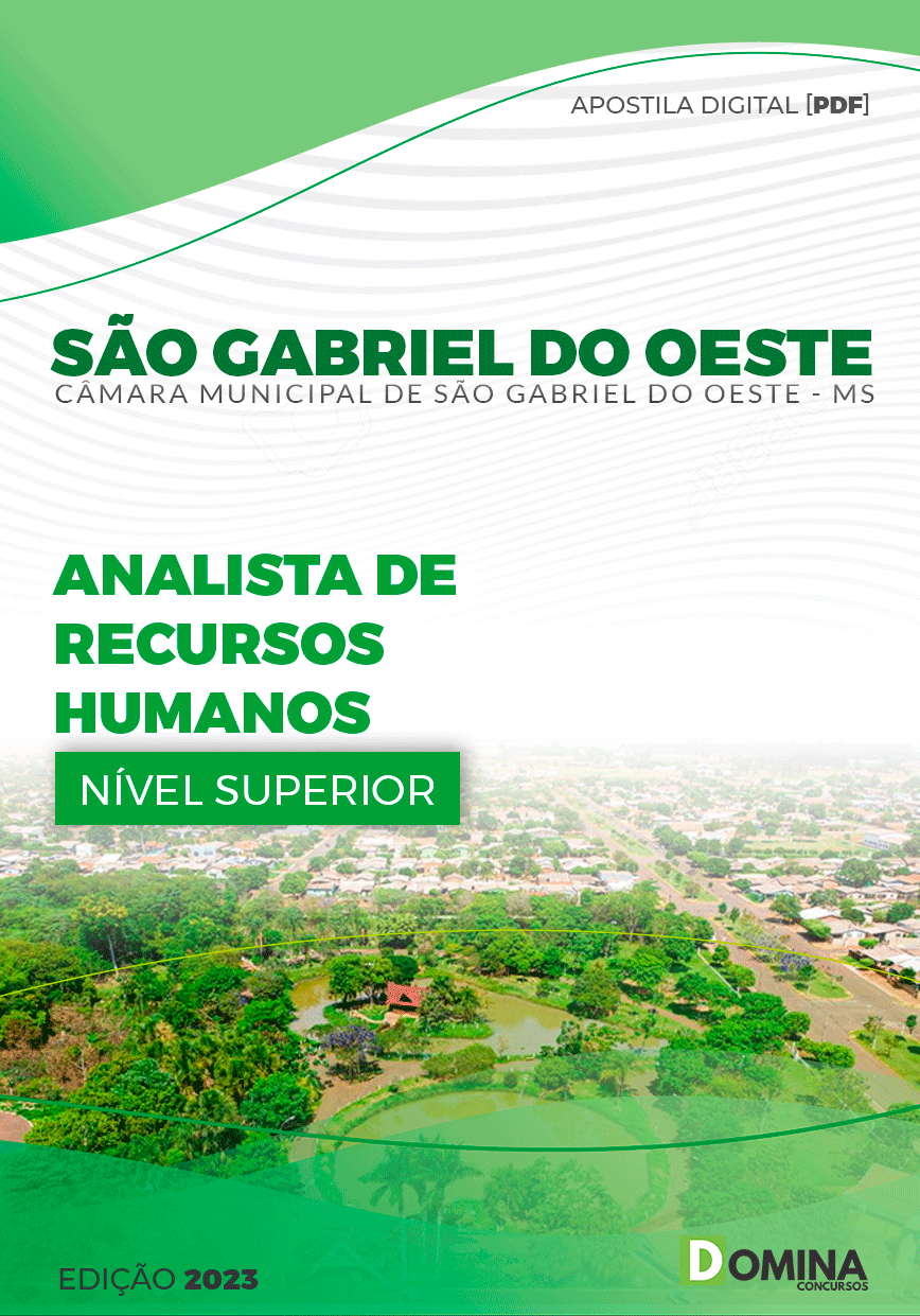 Apostila Câmara São Gabriel do Oeste MS 2023 Analista RH