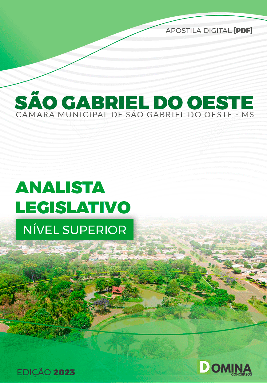 Apostila Câmara São Gabriel do Oeste MS 2023 Analista Legislativo