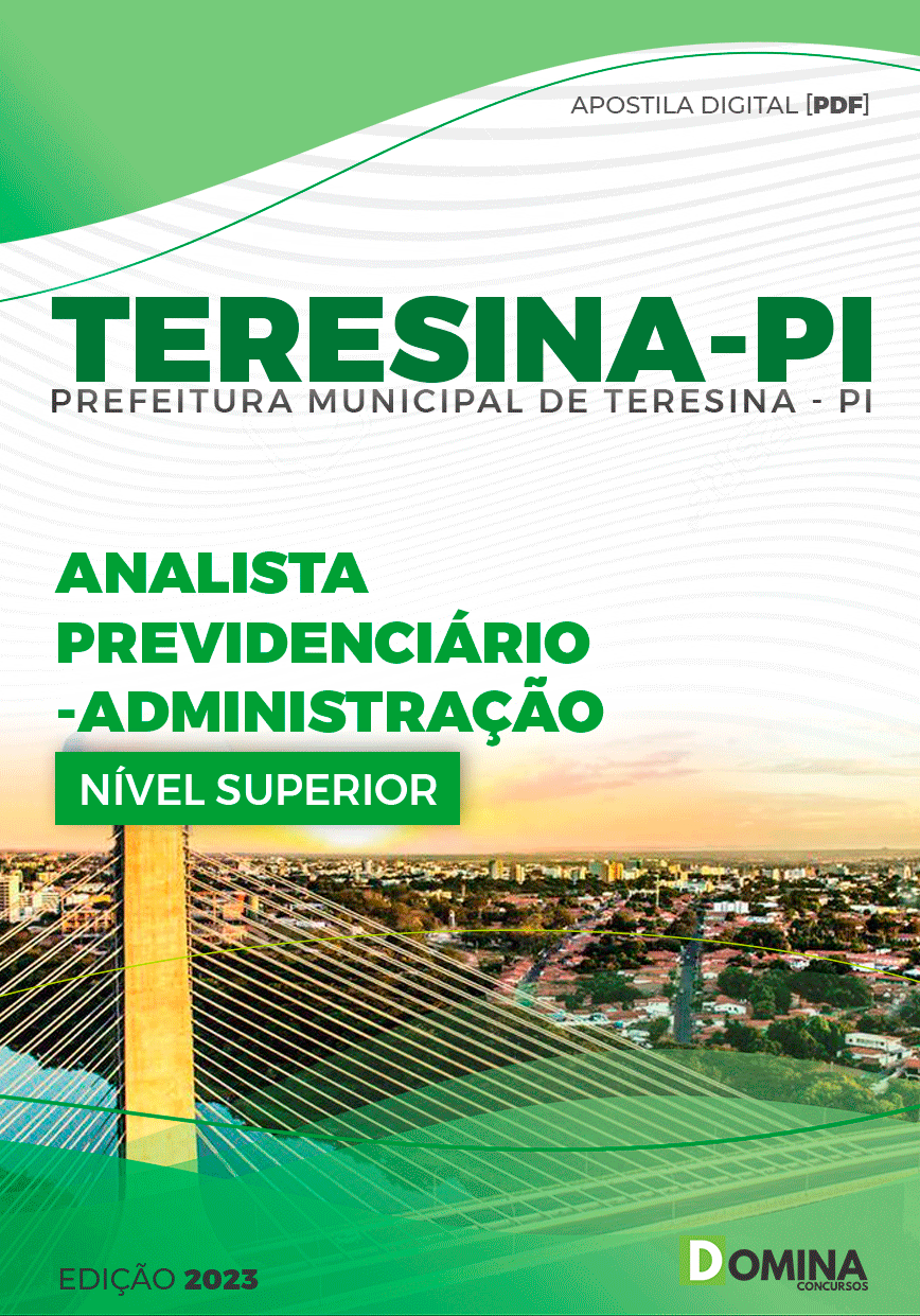 Apostila Pref Teresina PI 2023 Analista Previdenciário Administração