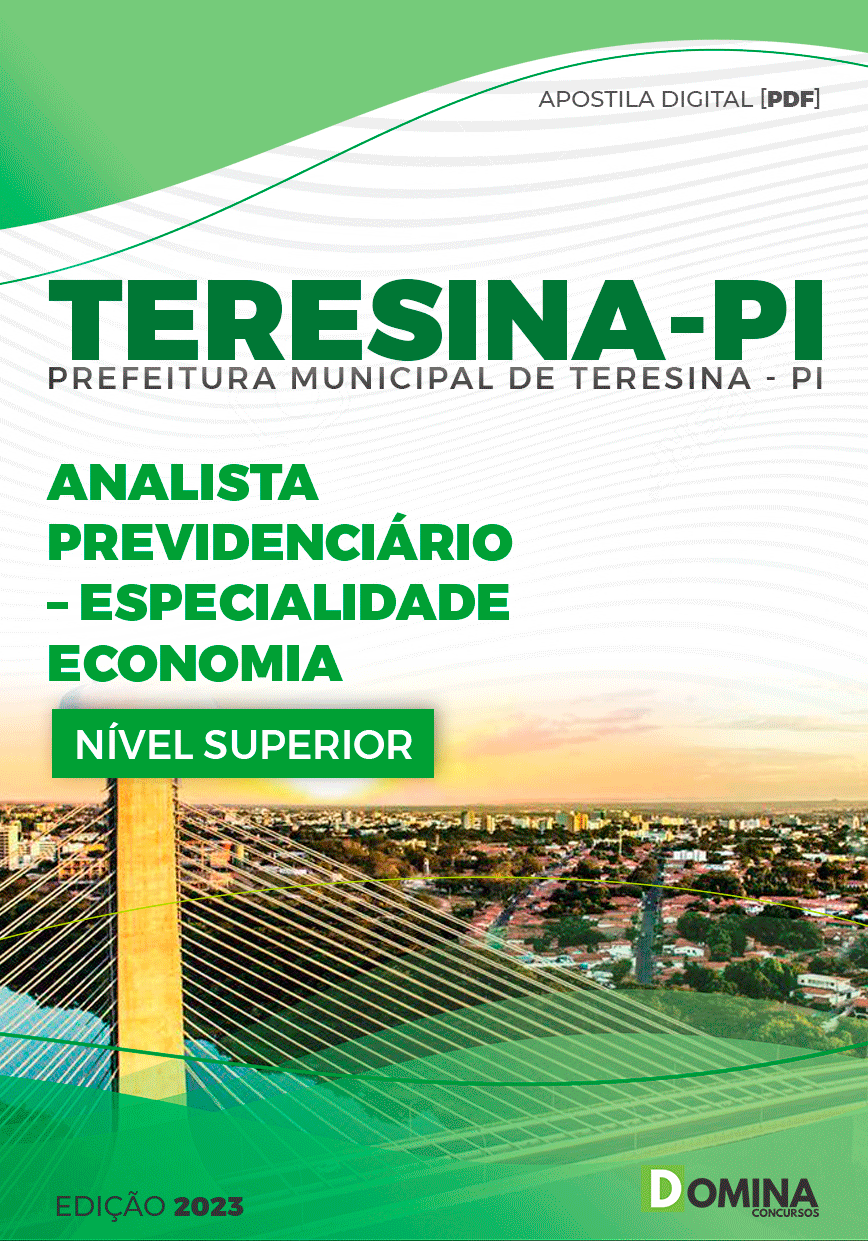 Apostila Pref Teresina PI 2023 Analista Previdenciário Economia