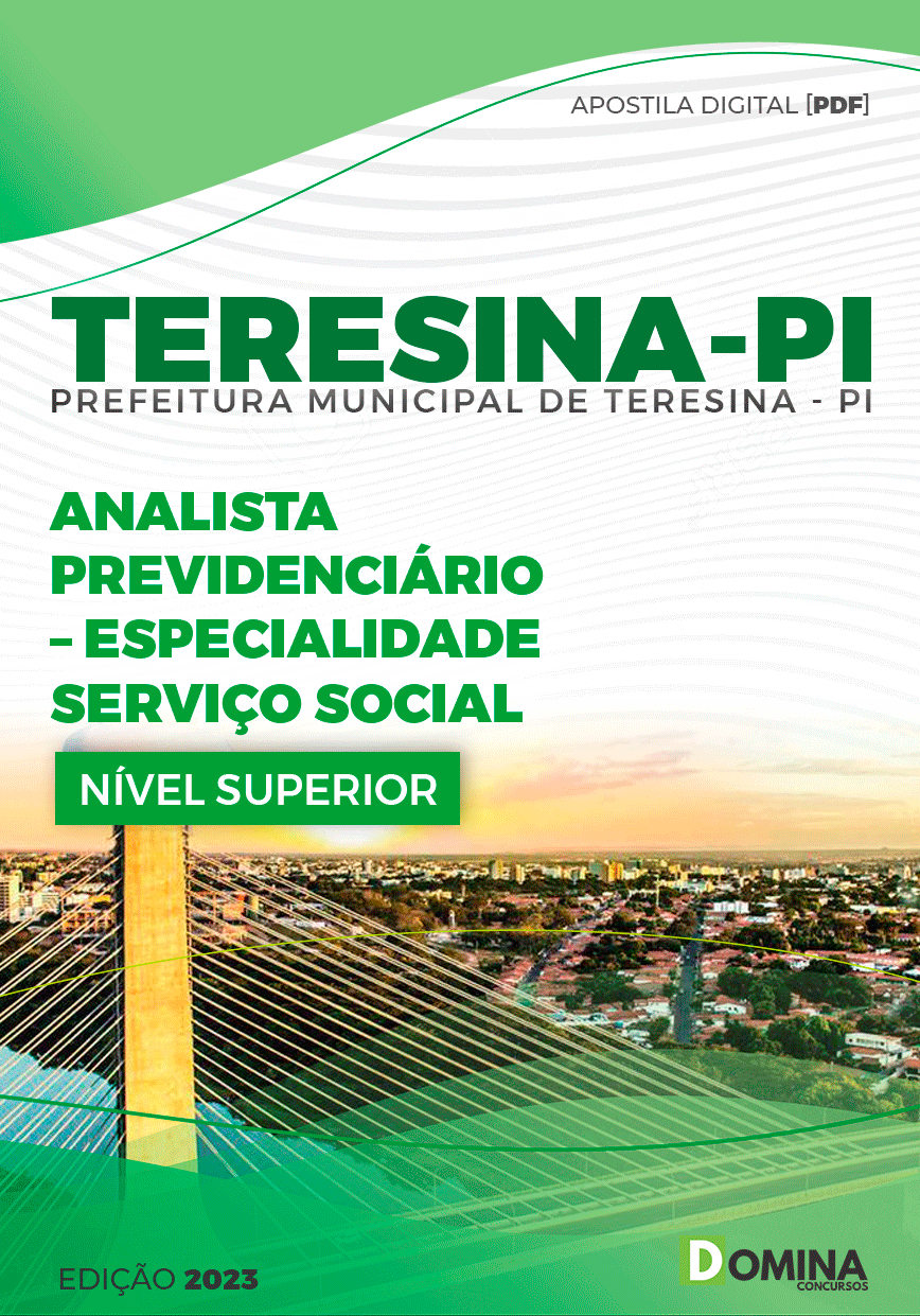 Apostila Pref Teresina PI 2023 Analista Previdenciário Serviço Social