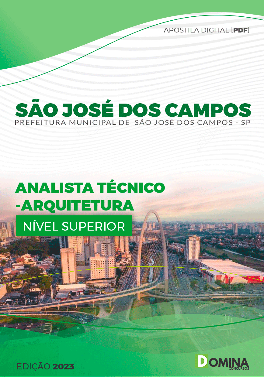 Apostila Pref São José dos Campos SP 2023 Analista Arquitetura