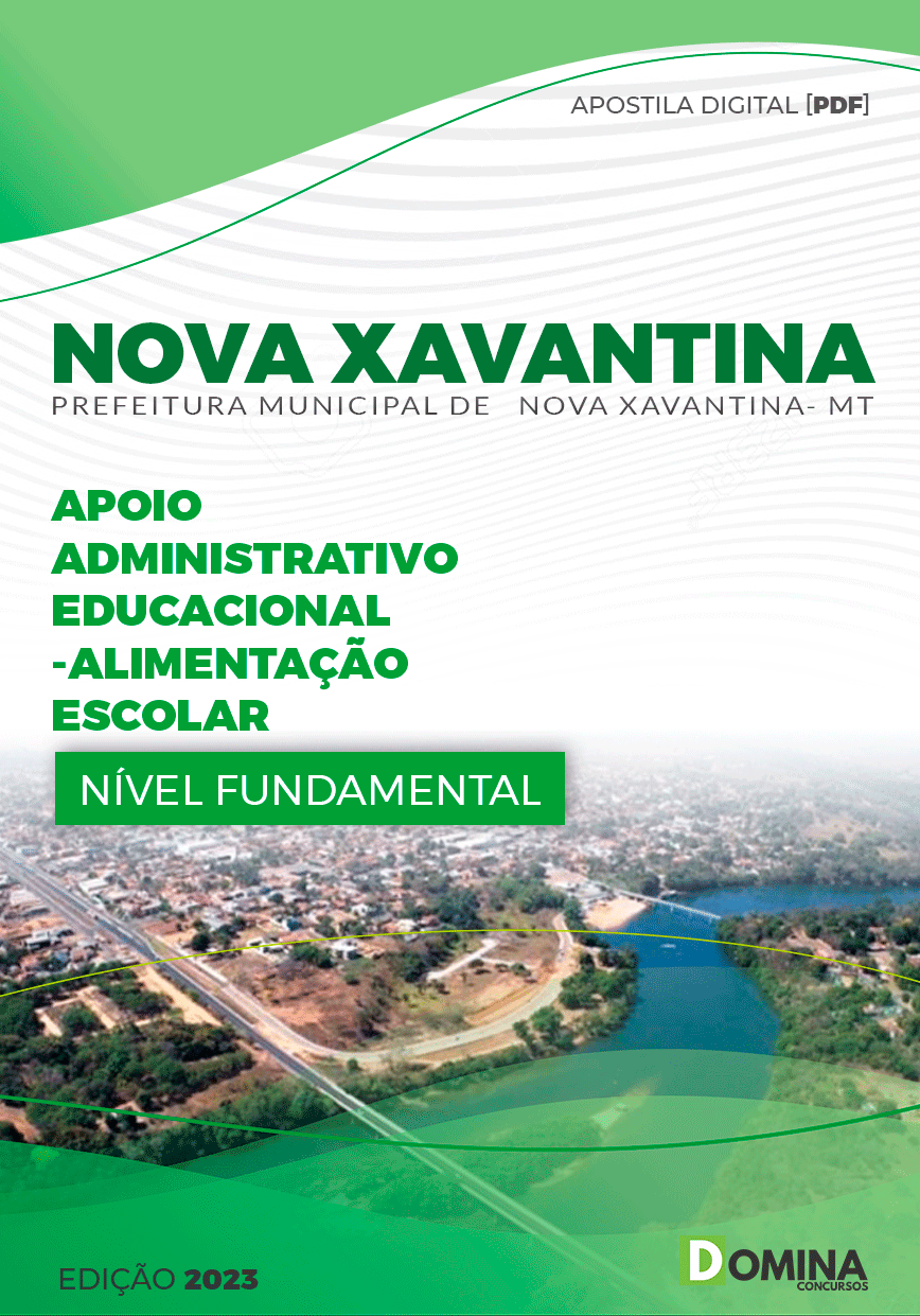 Pref Nova Xavantina MT 2023 Apoio Administrativo Alimentação