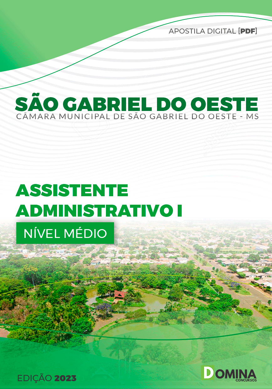 Apostila Câmara São Gabriel do Oeste MS 2023 Assistente Administrativo I