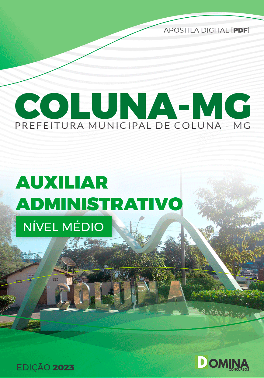 Apostila Concurso Pref Coluna MG 2023 Auxiliar Administrativo