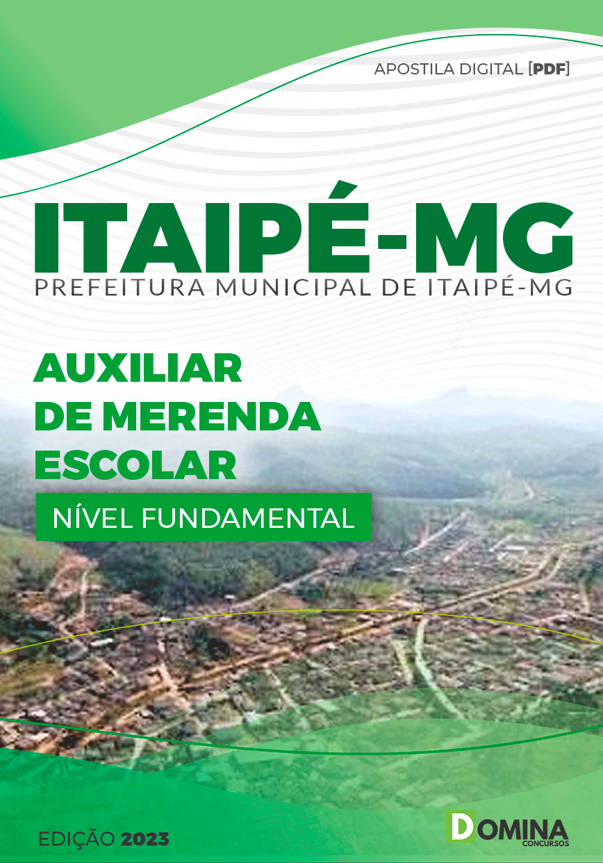 Apostila Concurso Pref Itaipé MG 2023 Auxiliar Merenda Escolar