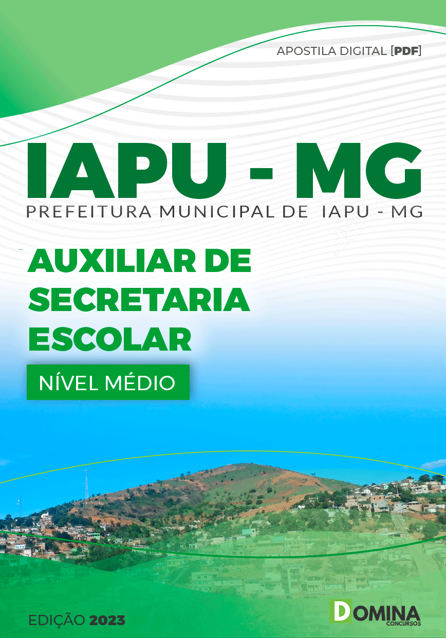 Apostila Concurso Pref Iapu MG 2023 Auxiliar Secretaria Escolar