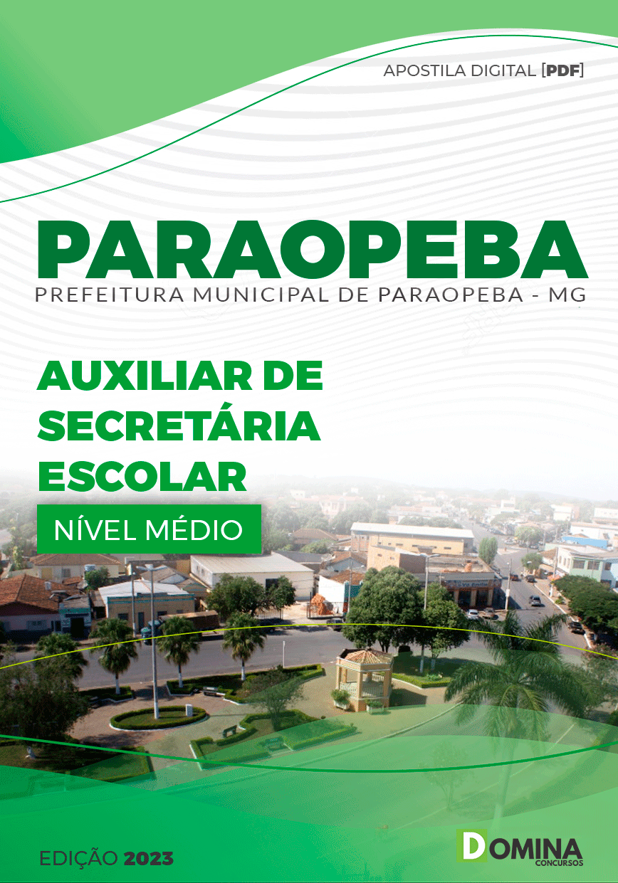 Apostila Pref Paraopeba MG 2023 Auxiliar Secretária Escolar