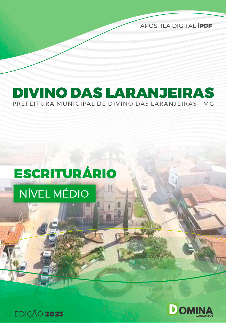 Apostila Pref Divino das Laranjeiras MG 2023 Escriturário