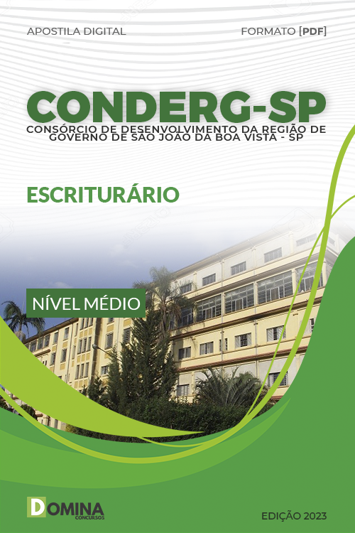 Apostila CONDERG SP 2023 Escriturário