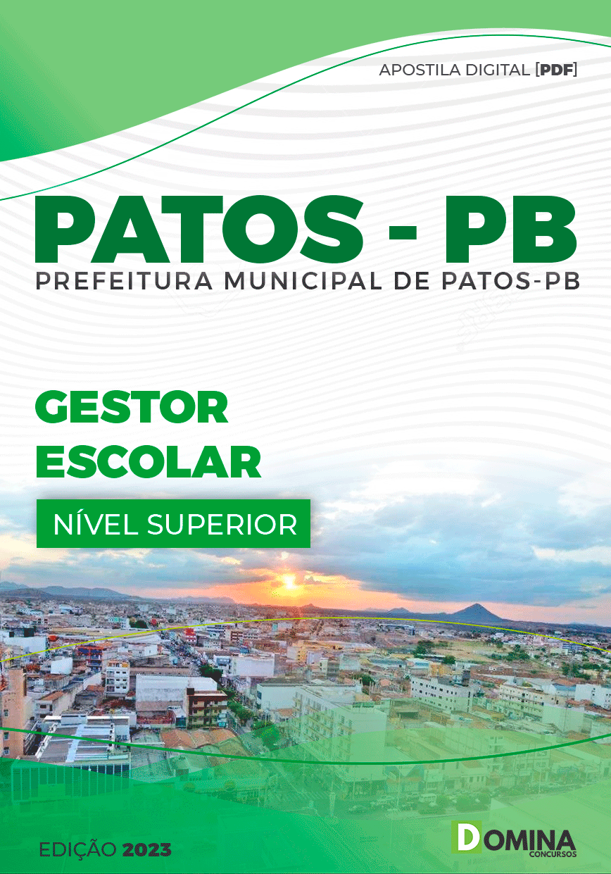 Apostila Pref Patos PB 2023 Gestor Escolar