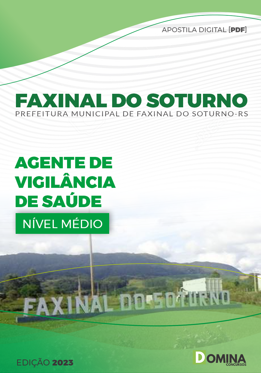 Apostila Pref Faxinal Soturno RS 2023 Agente Vigilância Saúde