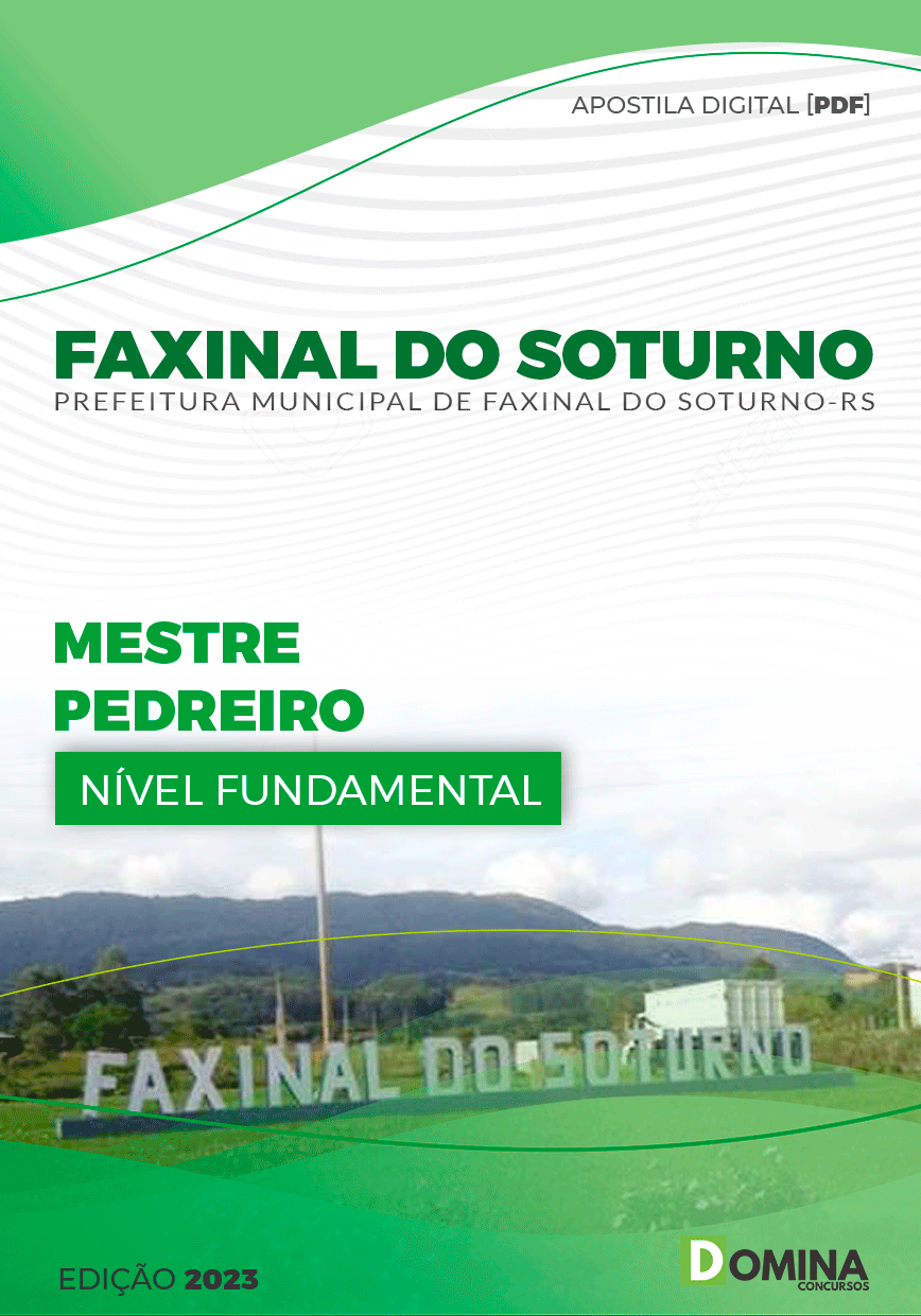 Apostila Pref Faxinal Soturno RS 2023 Mestre Pedreiro