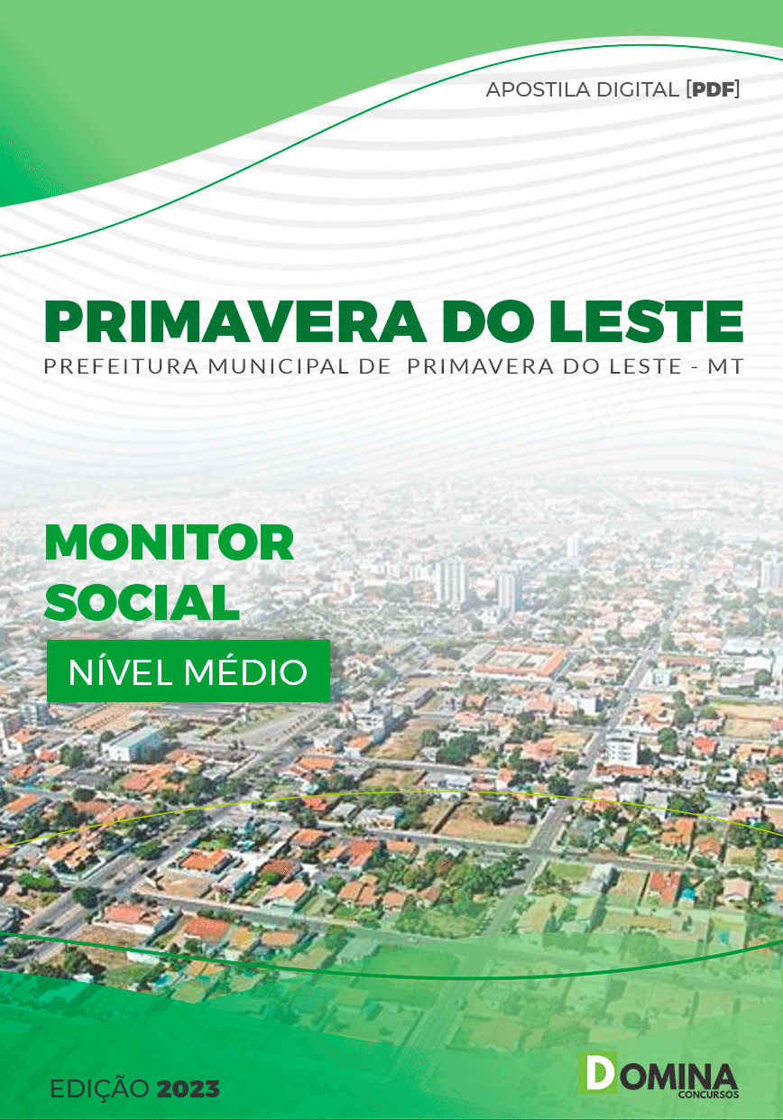 Apostila Pref Primavera Leste MT 2023 Monitor Social