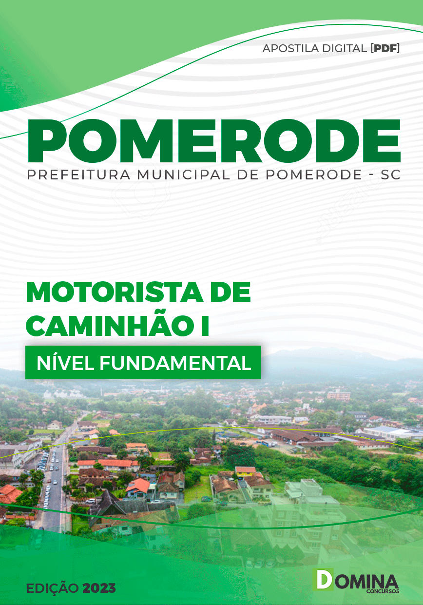 Apostila Pref Pomerode SC 2023 Motorista de Caminhão