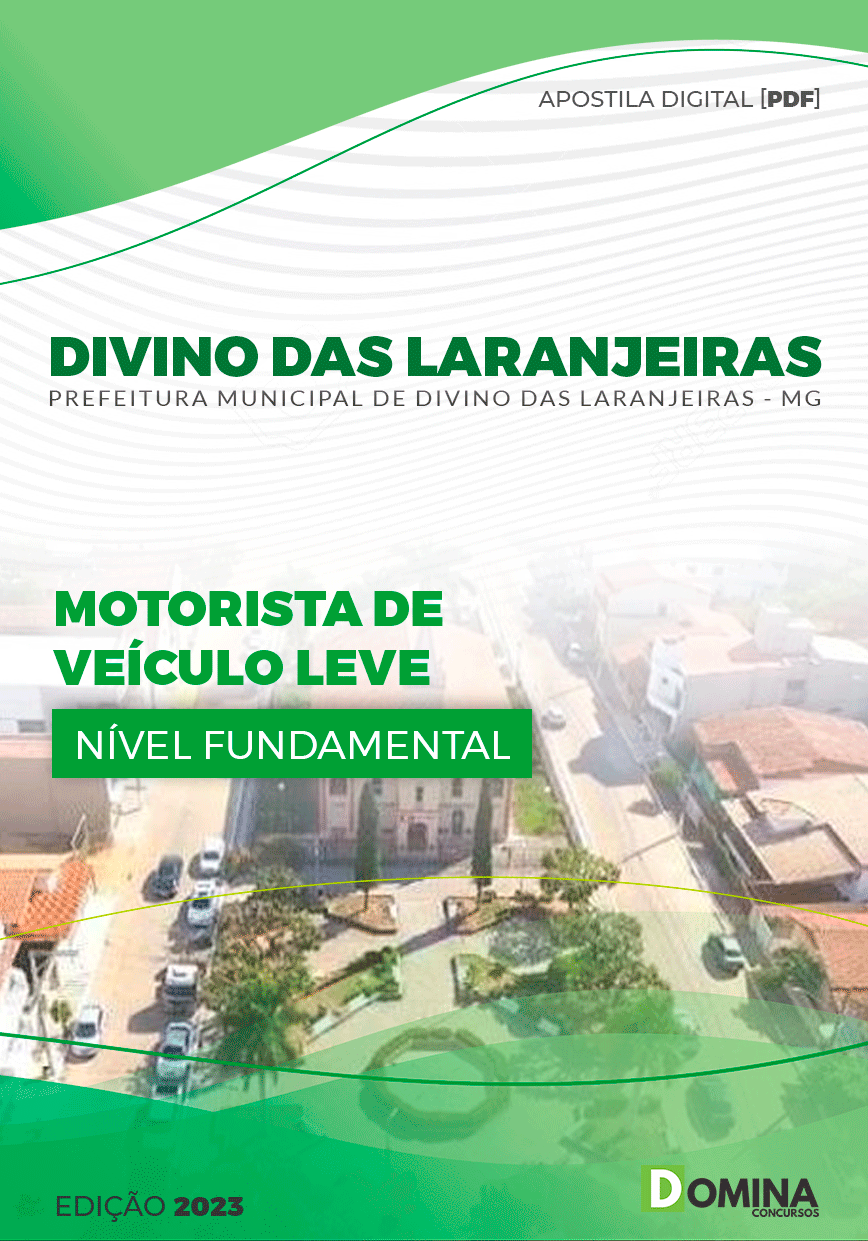 Apostila Pref Divino das Laranjeiras MG 2023 Motorista Veículo Leve