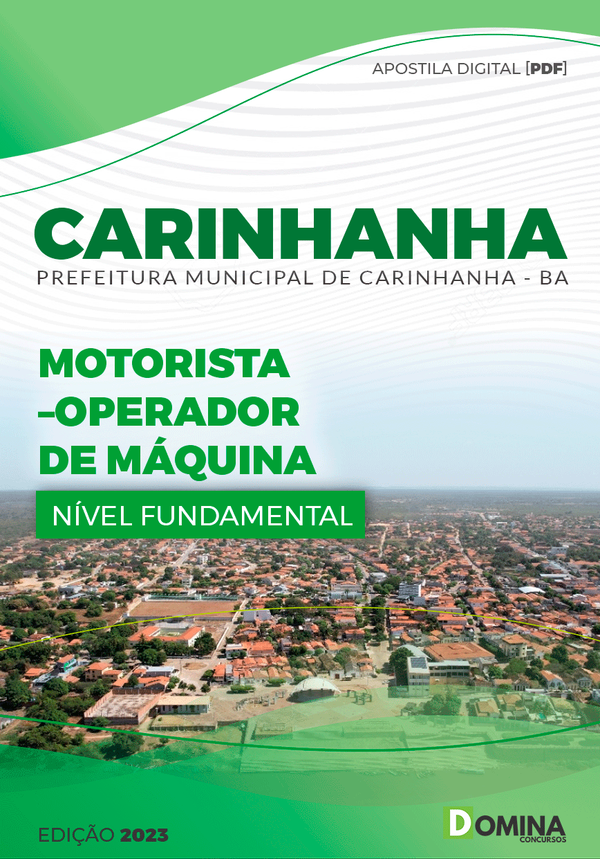Apostila Pref Carinhanha BA 2023 Motorista Operador Máquinas
