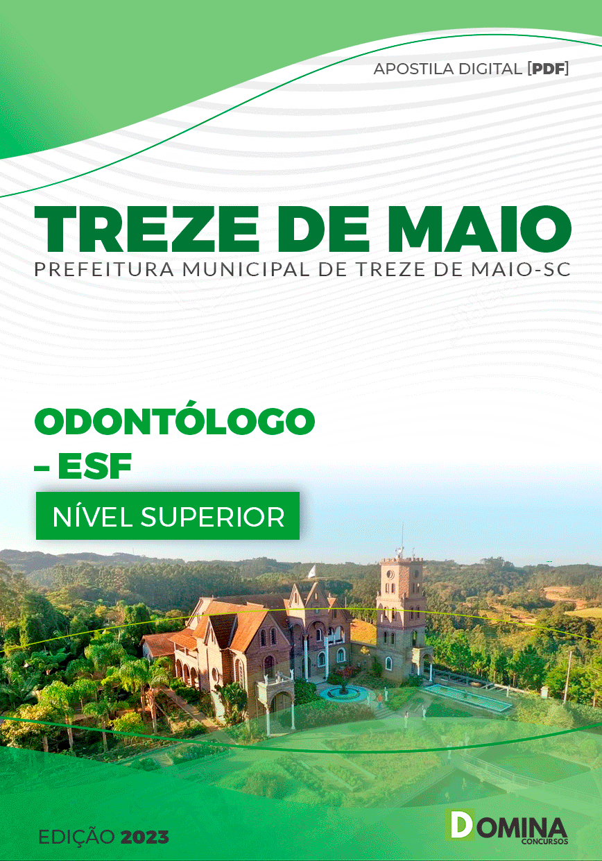 Apostila Pref Treze de Maio SC 2023 Odontólogo ESF